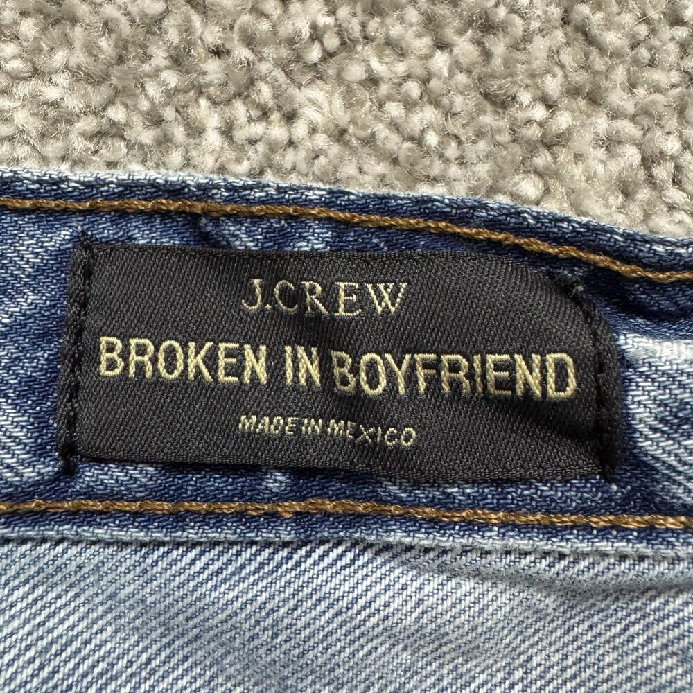 J.Crew Shorts Womens 28 Blue Broken-In Boyfriend Denim Distressed Raw Hem Cutoff - Picture 6 of 16